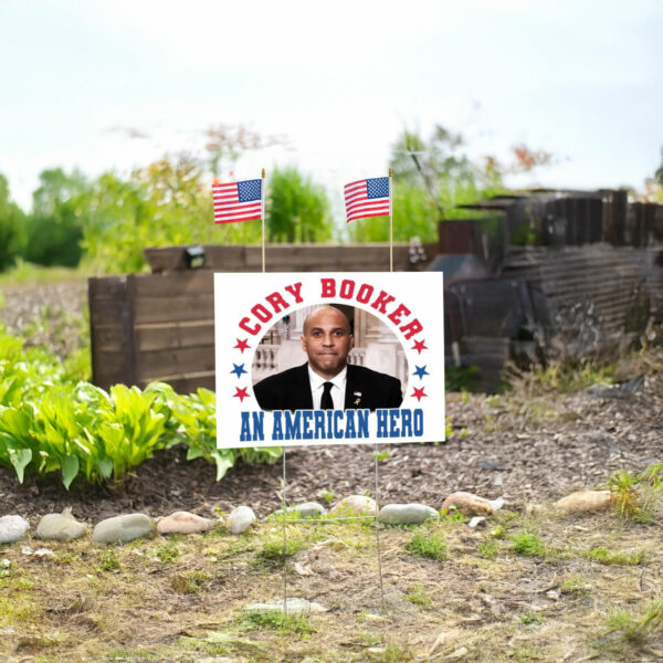 Cory Booker An America Hero 2025 Yard Sign