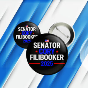 Cory Booker Senator Filibuster New Jersey Button