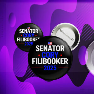 Cory Booker Senator Filibuster New Jersey Button
