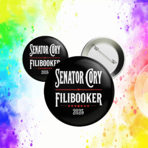 Cory Booker filibuster 2025 election Button