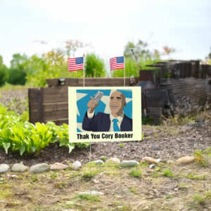 Cory Booker thank you poster Yard Sign