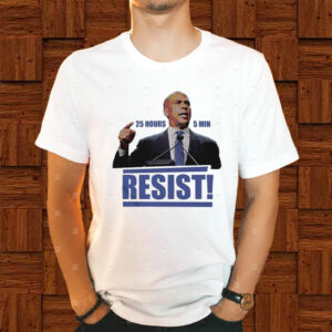 Cory Booker – 25 Hours 5 Minutes Resists T-Shirt