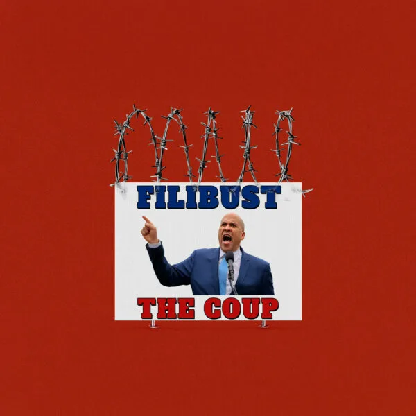 Filibust The Coup Cory Booker Yard Sign