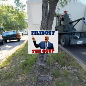 Filibust The Coup Cory Booker Yard Sign