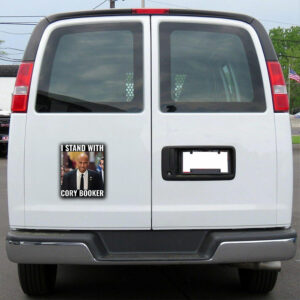 I Stand With Cory Booker Funny Speech Anti-Trump Sticker ,Car Magnet