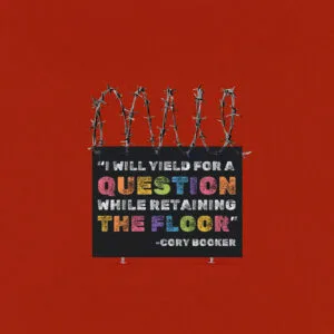 I Will Yield For A Question While Retaining The Floor - Cory Booker 2025 Yard Sign