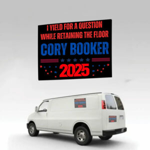 I Yield for a Question While Retaining the Floor 2025, Cory Booker Sticker, Car Magnet