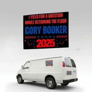I Yield for a Question While Retaining the Floor 2025, Cory Booker Sticker, Car Magnet