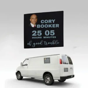 Senator Cory Booker 2025, 25 Hours and 5 Minutes of Good Trouble Sticker ,Car Magnet