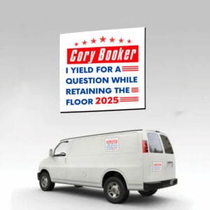 Senator Cory Booker 2025, I Yield for a Question While Retaining the Floor Sticker, Car Magnet