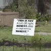 Senator cory booker this is not a left or right moment retro Yard Sign